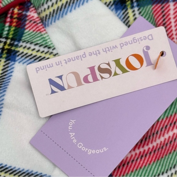 Joyspun Women's plus Size 2X Velour Pajama Set plaid multicolor soft pajamas NWT - Picture 5 of 9